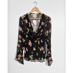 ICE New! Vintage Dead-stock Floral Beaded Top